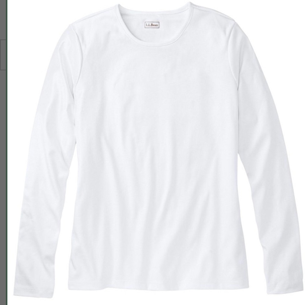 Women's Pima Cotton Tee, Long-Sleeve Crewneck